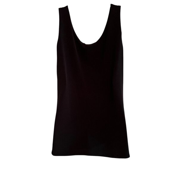 Reversible Tank Shell Top Black and White Polkadot & Black V-Neck Sleeveless Lg - Picture 7 of 9